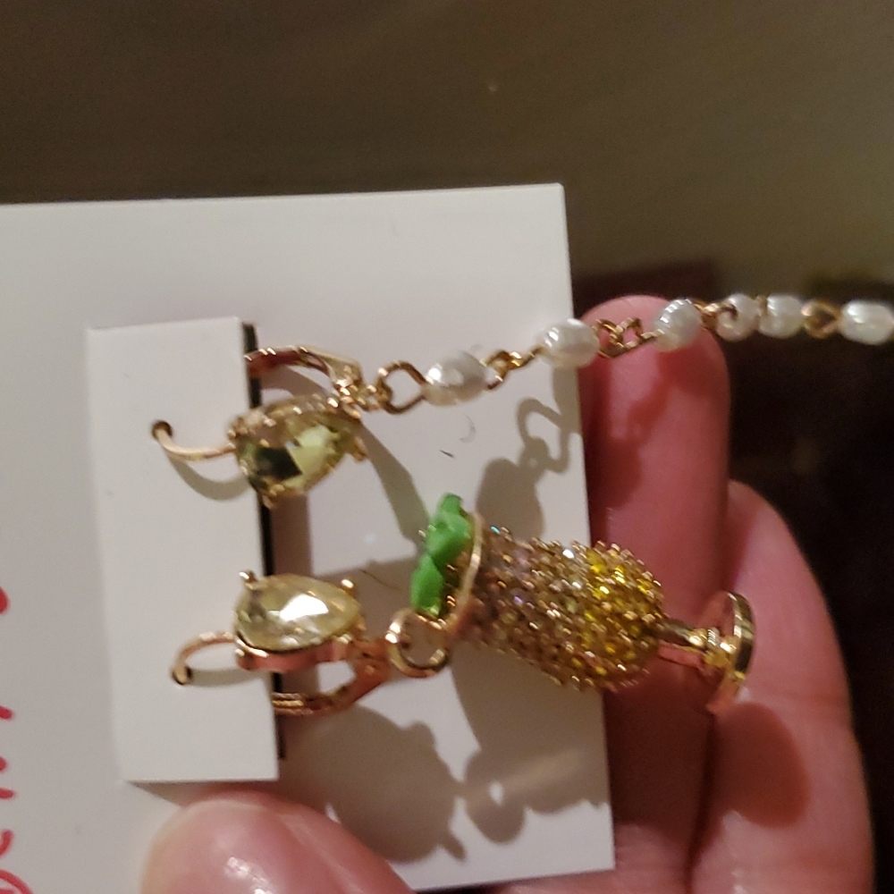 Betsey JohnsonIsland Cocktail Mismatch Linear Earrings